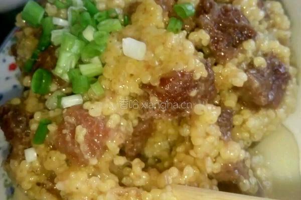 小米牛肉蒸的做法图解4