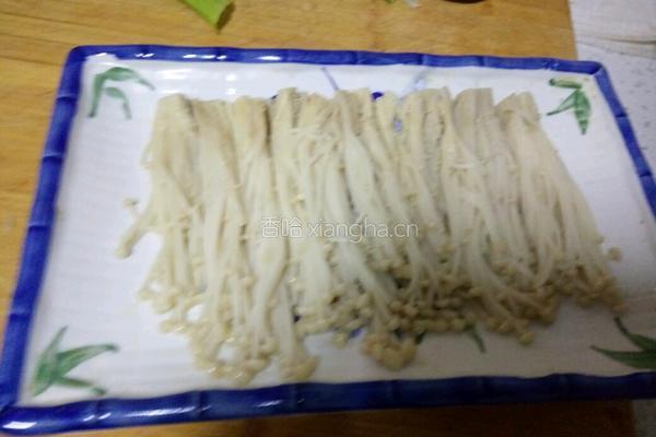 凉拌粉丝金针菇的做法图解3
