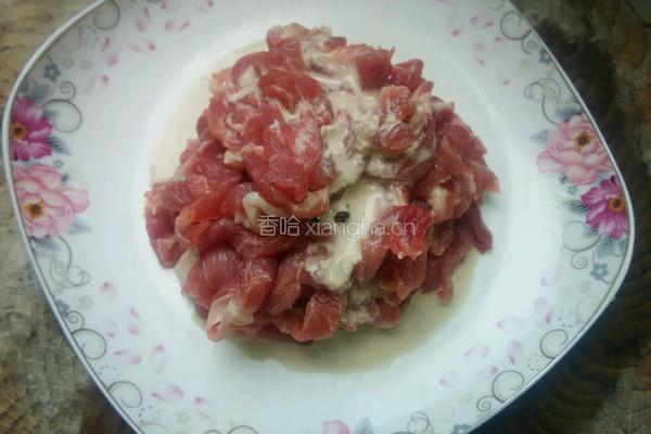 青椒茭白肉丝的做法图解6