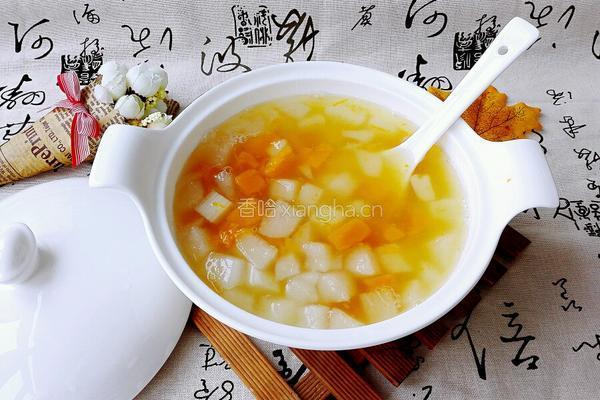 雪梨山药金瓜羹的做法图解7