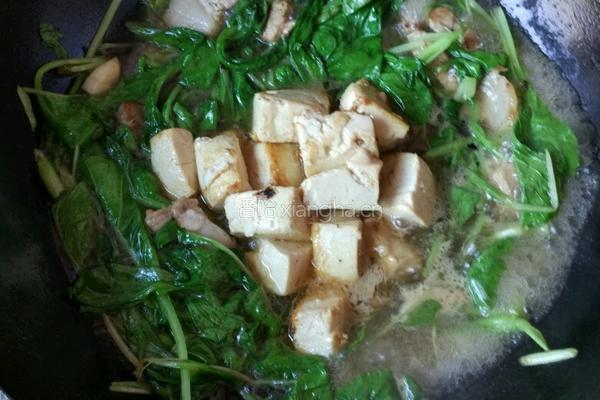 小白菜猪肉豆腐汤的做法图解5