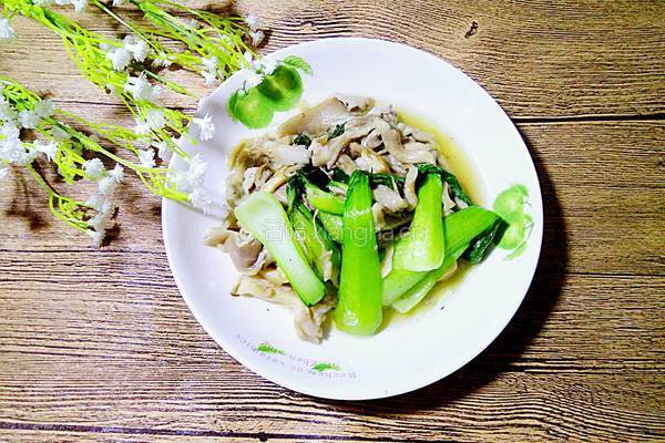 蘑菇青菜的做法图解4