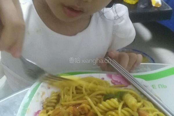 咖哩意面的做法图解4