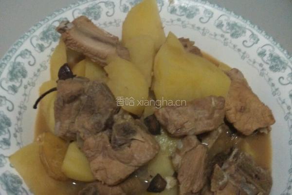 土豆炖排骨的做法图解4