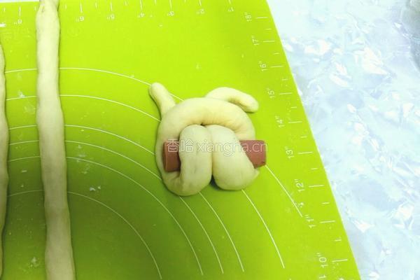 呆萌小兔子面包的做法图解13