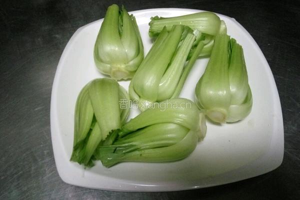 玲珑剔透(青菜酿肉丸)的做法图解1