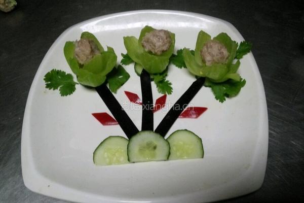玲珑剔透(青菜酿肉丸)的做法图解15