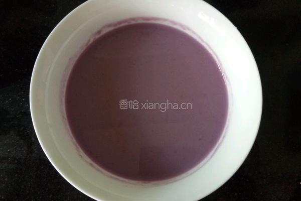 牛奶紫薯米糊的做法图解4