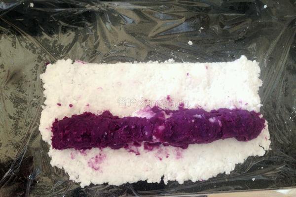 水晶紫薯牛奶卷的做法图解4