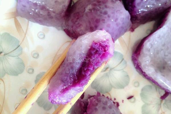 水晶紫薯牛奶卷的做法图解10