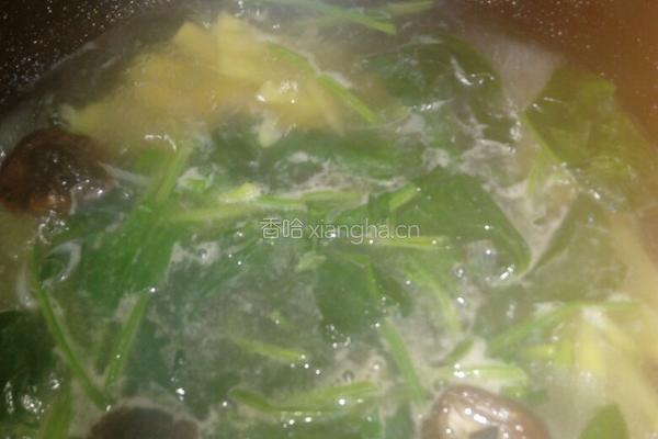 菠菜土豆丝儿甩袖汤的做法图解3
