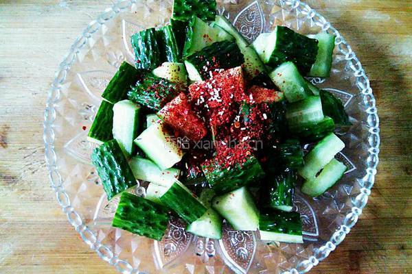 凉拌黄瓜块的做法图解2