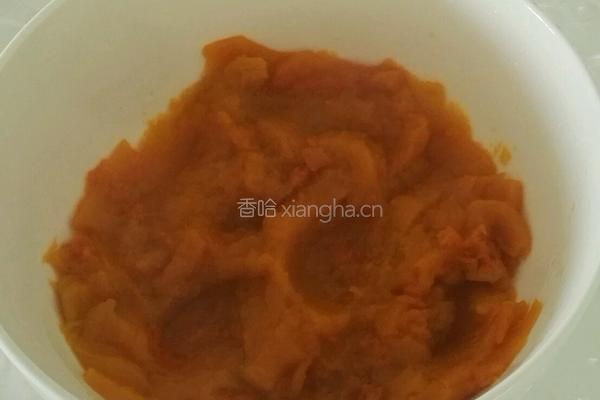 小刺猬南瓜豆沙包的做法图解1