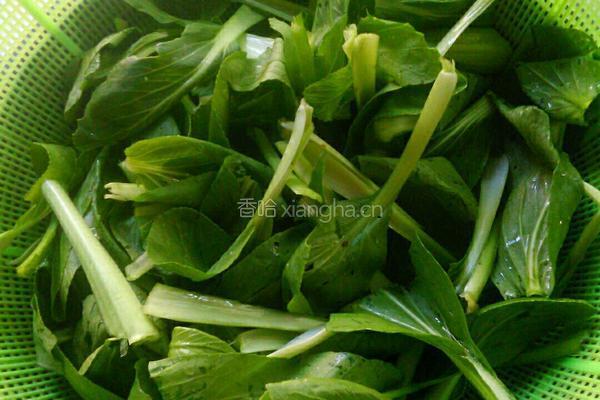 清炒油菜的做法图解2