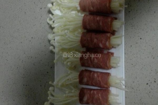 培根卷金针菇的做法图解2