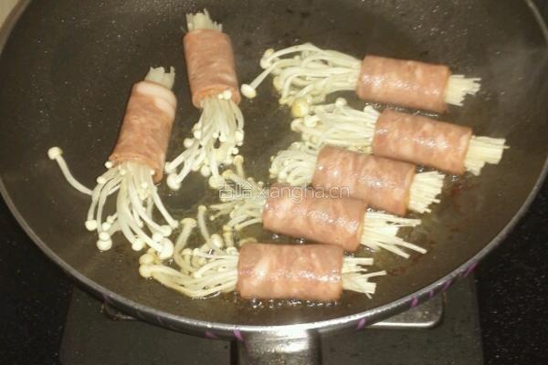 培根卷金针菇的做法图解4