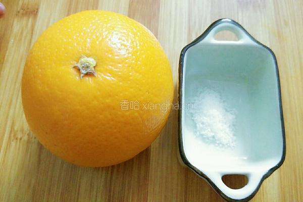蒸盐橙(祛痰止咳）的做法图解1