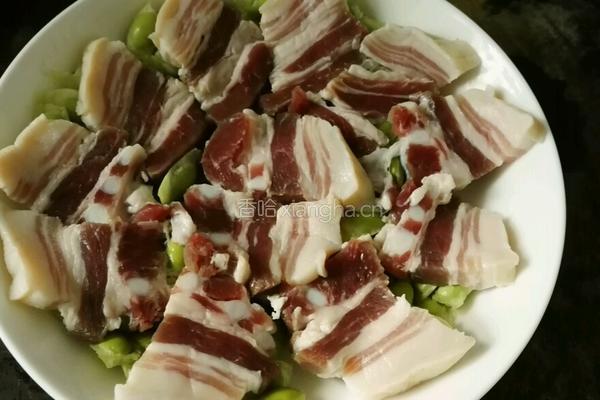 咸肉蒸毛豆子的做法图解4