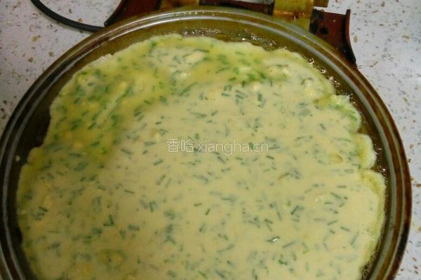 鲜麦草鸡蛋饼的做法图解4