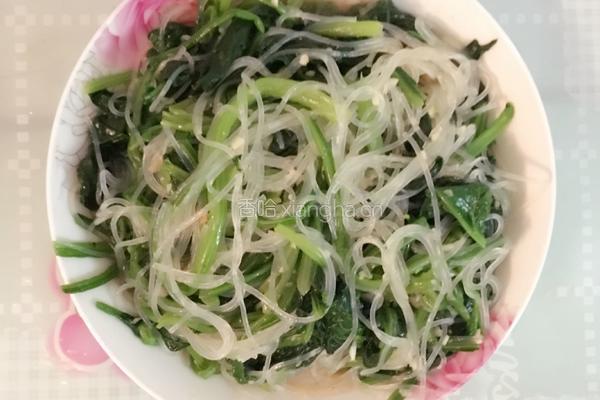 凉拌菠菜粉丝的做法图解5