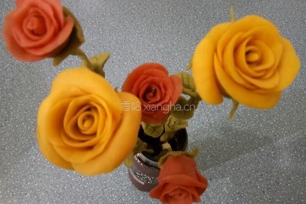 面塑玫瑰花的做法图解1