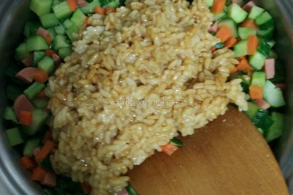 黄金什锦炒饭的做法图解5