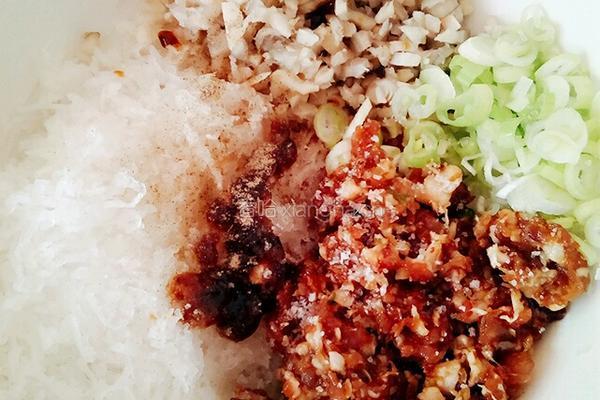 香煎萝卜丝小肉饼的做法图解3
