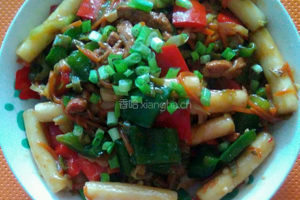 家常炒年糕的做法图解6