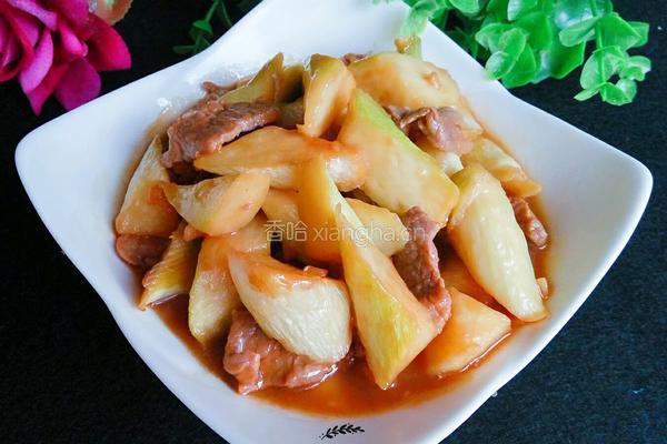 茭白烧肉的做法图解10