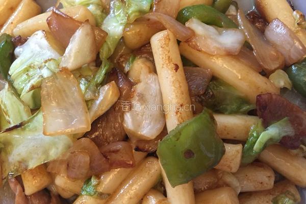 酱肉炒年糕的做法图解5