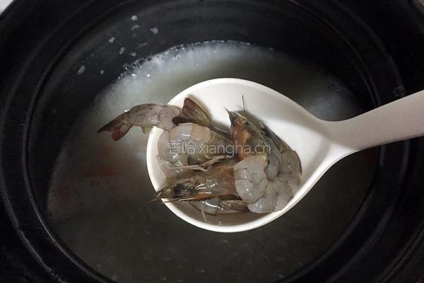 鲜虾瘦肉粥的做法图解6