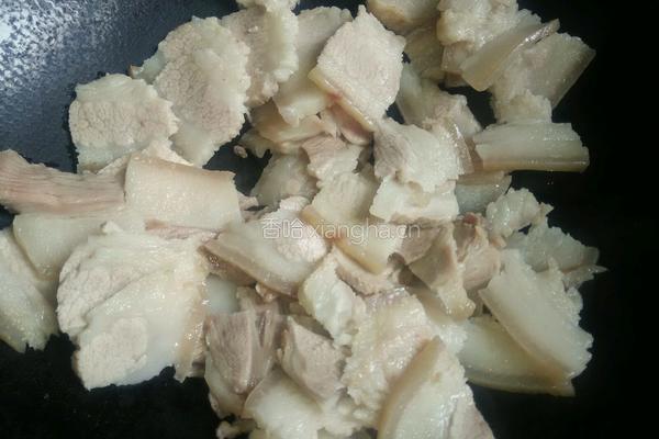 蒜苗苦瓜炒肥肉的做法图解6