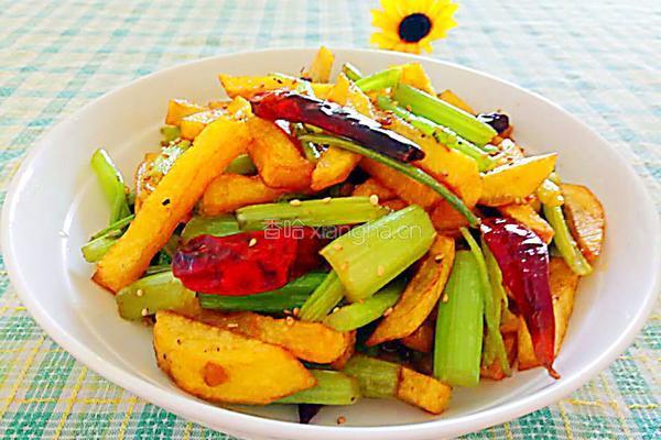 香辣土豆烧芹菜