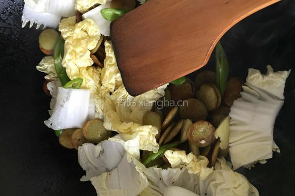 大白菜炒豆饼的做法图解3
