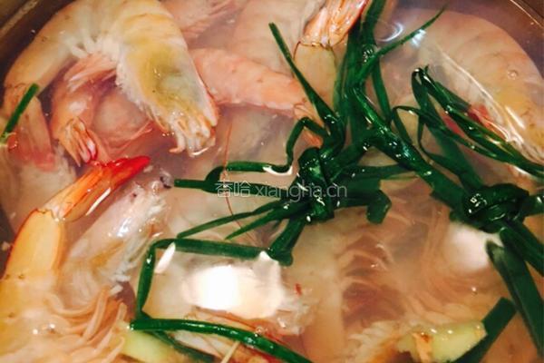 白灼双色大海虾的做法图解8