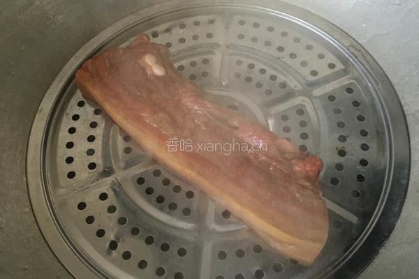 蒜苔炒腊肉的做法图解3