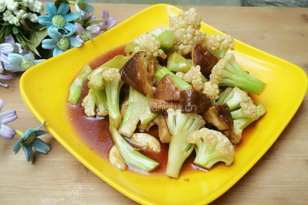 蚝油香菇花菜的做法图解11