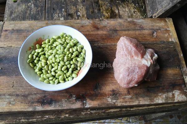 毛豆蒸肉饼的做法图解1