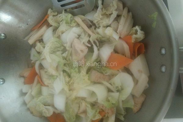 白菜莲藕五花肉炖豆腐的做法图解7