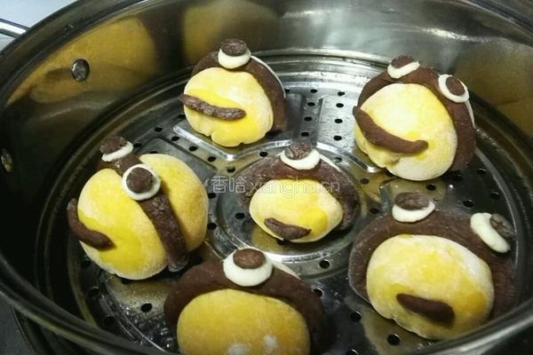 小黄人豆沙包的做法图解15