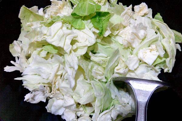 烧肉炒卷心菜的做法图解5