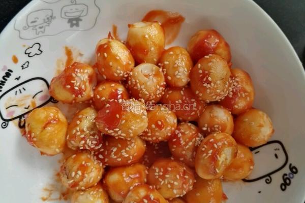 蕃茄酱炒鹌鹑蛋的做法图解4
