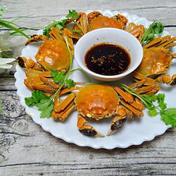 紫苏蒸毛蟹的做法[图]