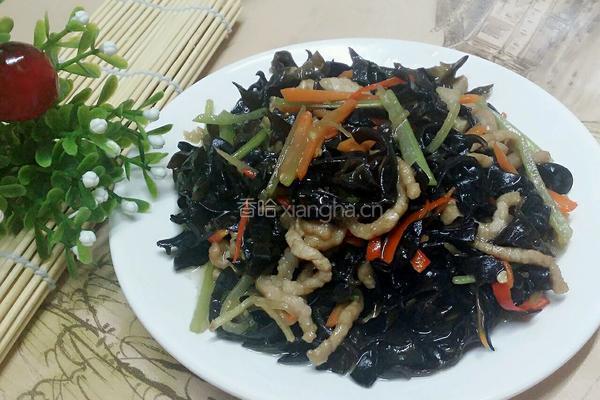 木耳炒肉丝的做法图解8