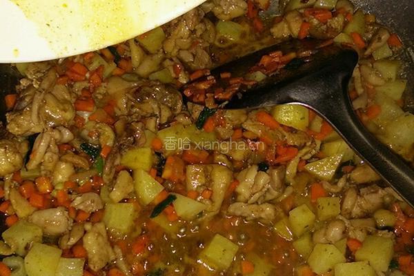 高塔咖喱荞麦鸡肉饭的做法图解5