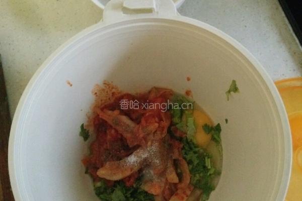 泡菜煎饼的做法图解2