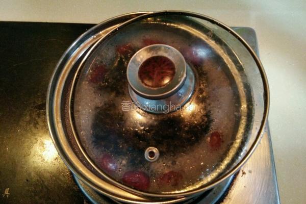 黑米糯米圆红枣粥的做法图解6