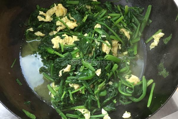菠菜炒鸡蛋的做法图解8