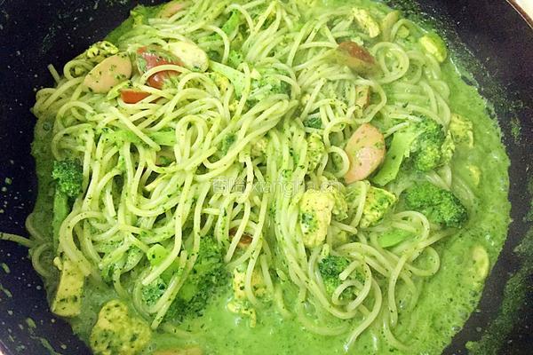 菠菜奶汁意面的做法图解11