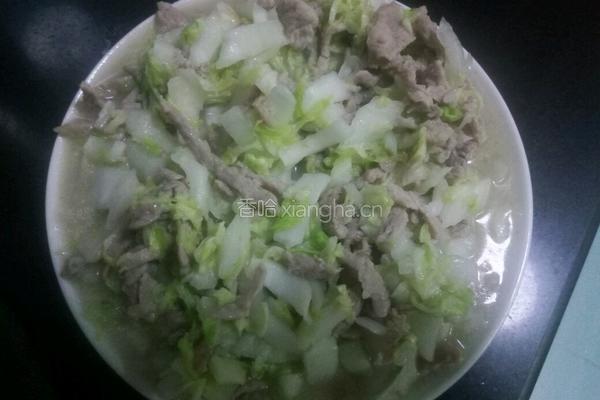 白菜炒肉丝的做法图解5